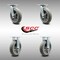 Service Caster 8 Inch SS Thermoplastic Rubber Caster Set with Roller Bearing 2 Swivel 2 Rigid SCC-SS30S820-TPRRD-2-R-2 - alternate 2